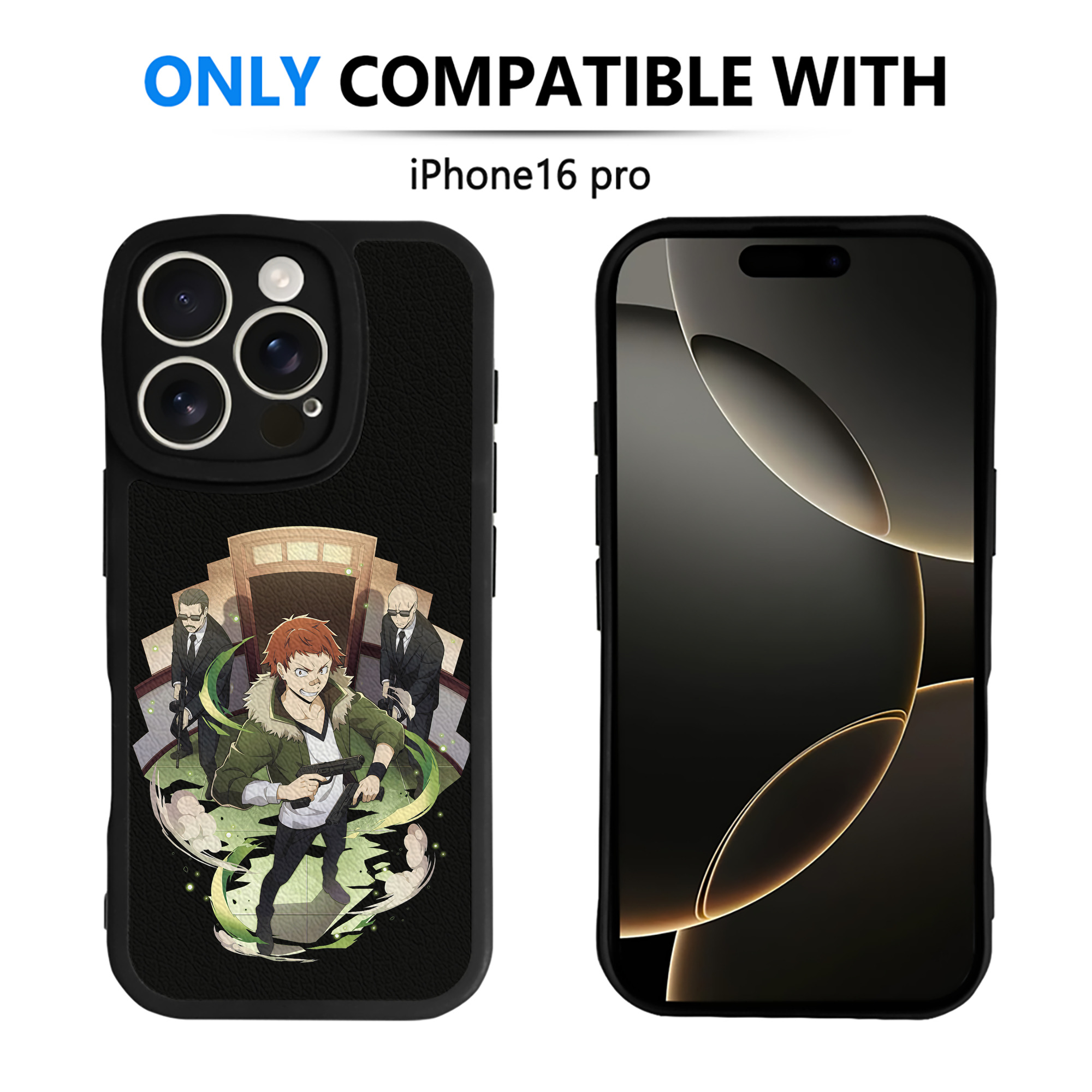 （画像用） 文豪ストレイドッグス Bungo Stray Dogs 【iPhone 16シリーズ対応】シリコンスマホケース（レザー調） 材質：シリコン